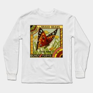 Vintage Butterfly Brand Fruit Crate Label Long Sleeve T-Shirt